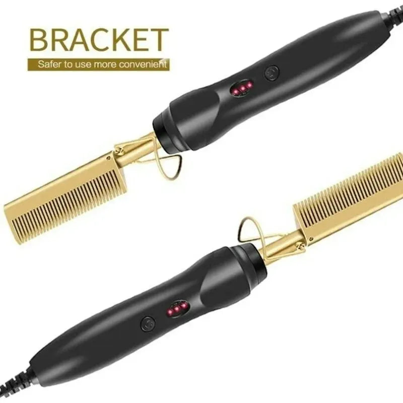 New Multi-functional Electric Copper Hair Straightener