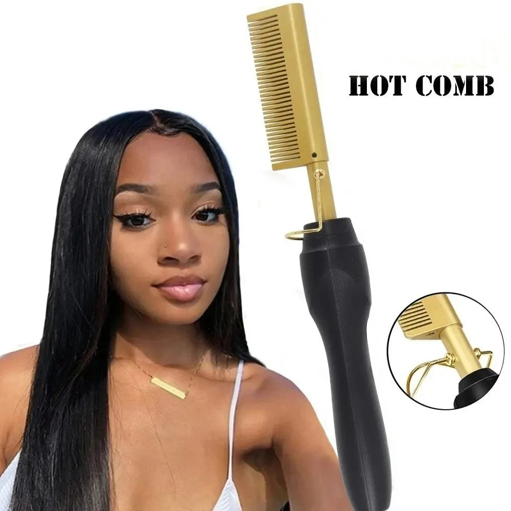 New Multi-functional Electric Copper Hair Straightener