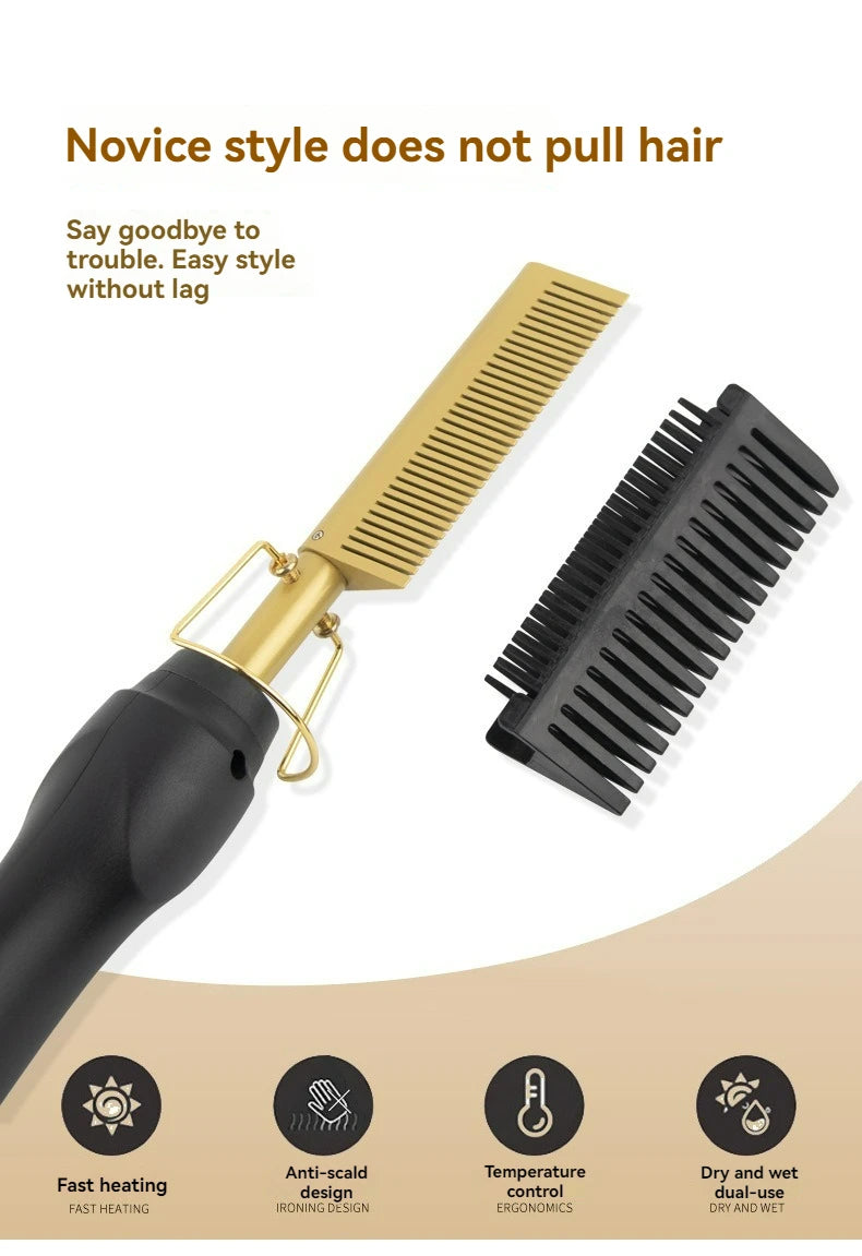 New Multi-functional Electric Copper Hair Straightener