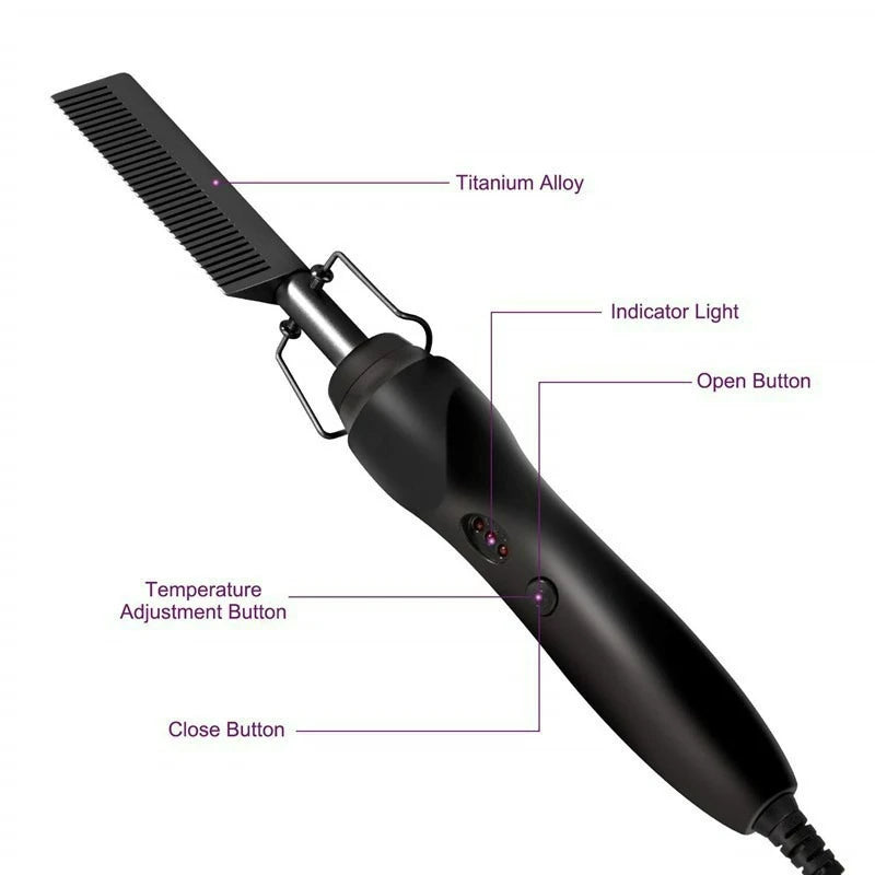 New Multi-functional Electric Copper Hair Straightener