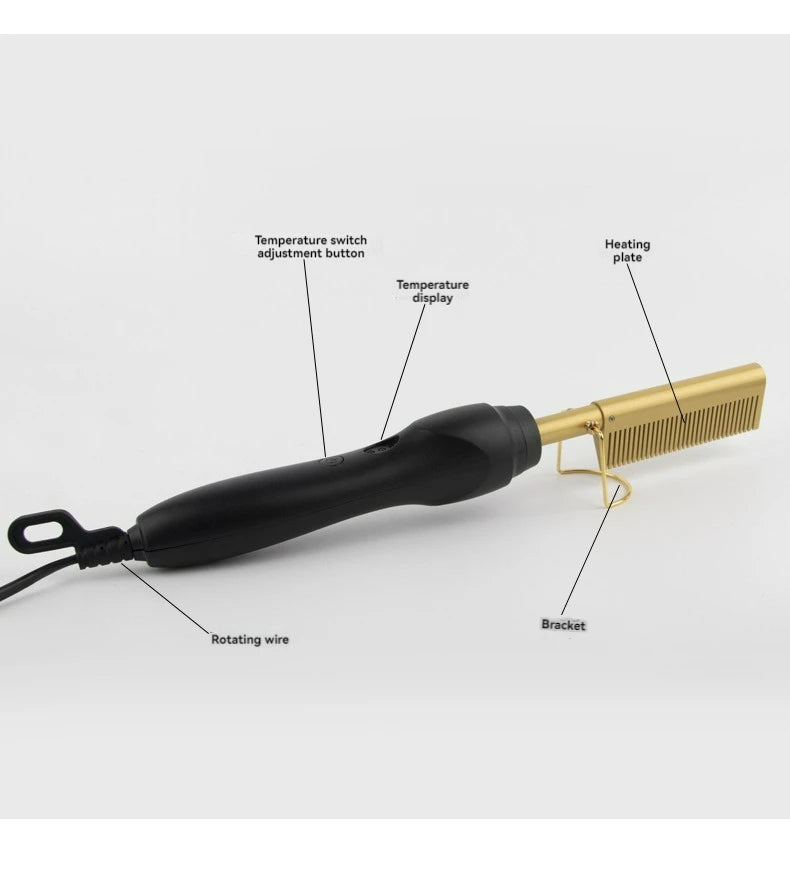 New Multi-functional Electric Copper Hair Straightener