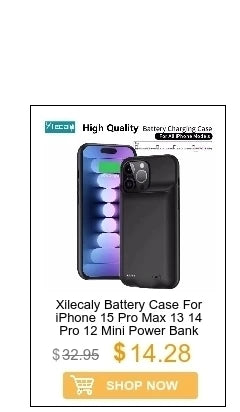 Xilecaly Battery Case For iPhone 15 Pro Max 13 14 Pro 12 Mini Power Bank Charging Power Case For iPhone XS Max XR 7 8 Plus SE2 3