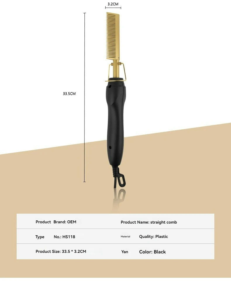 New Multi-functional Electric Copper Hair Straightener