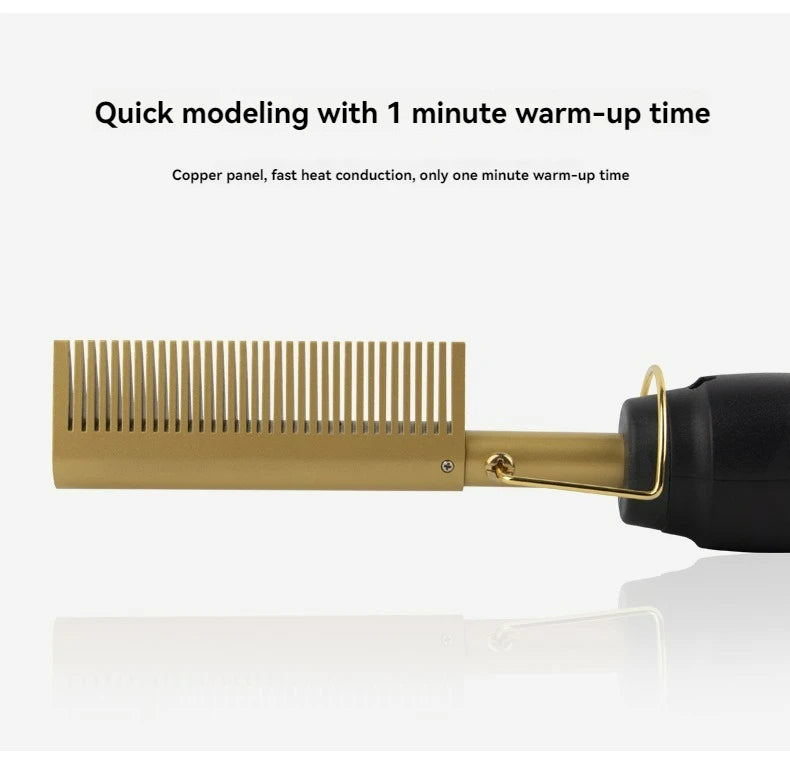 New Multi-functional Electric Copper Hair Straightener
