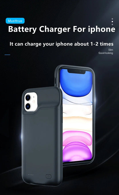Xilecaly Battery Case For iPhone 15 Pro Max 13 14 Pro 12 Mini Power Bank Charging Power Case For iPhone XS Max XR 7 8 Plus SE2 3