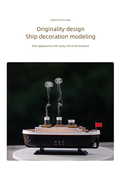 Retro Ship Air Humidifier Ultrasonic Aromatherapy Diffusers Mist Maker Fragrance Essential Oil Aroma Difusor Remote control