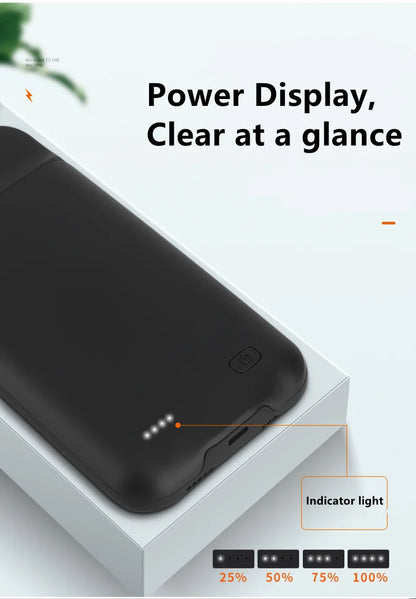 Xilecaly Battery Case For iPhone 15 Pro Max 13 14 Pro 12 Mini Power Bank Charging Power Case For iPhone XS Max XR 7 8 Plus SE2 3